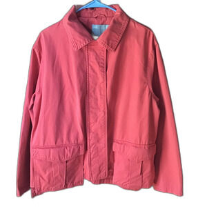 ASOS Orange Denim Jacket Size 10 Utility Military Style Vanilla Gorpcore